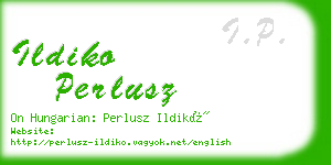 ildiko perlusz business card